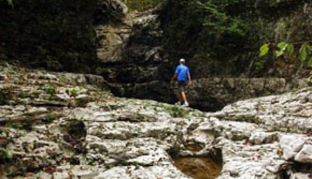 Hikers at the Walls of Jericho