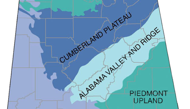 Location of Piedmont Upland Section