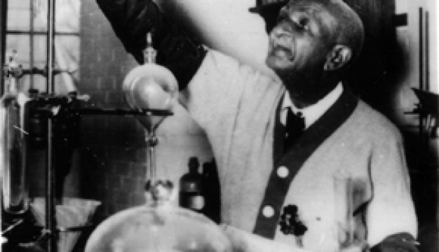 George Washington Carver in Laboratory