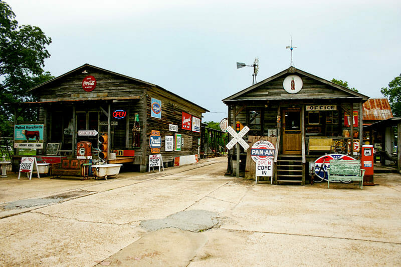 Antique City is a group of early nineteenth-century buildings in Brundidge, southeastern Pike County, that have been converted into antique shops.