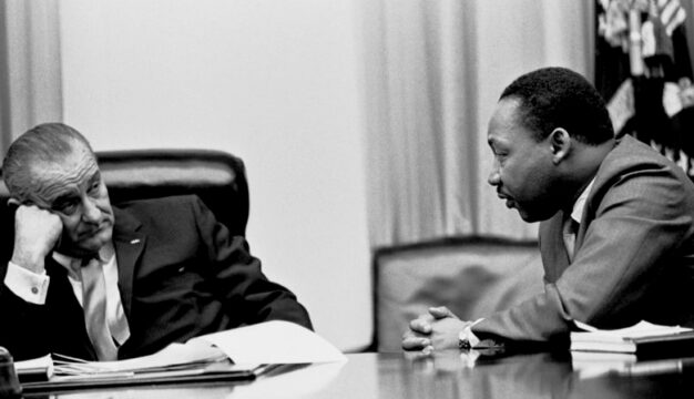 Pres. Lyndon B. Johnson and Rev. Martin Luther King