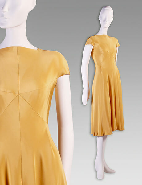 Yellow Crepe Dress, Mid-1970s