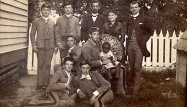 George Petrie with Students and Faculty, 1890