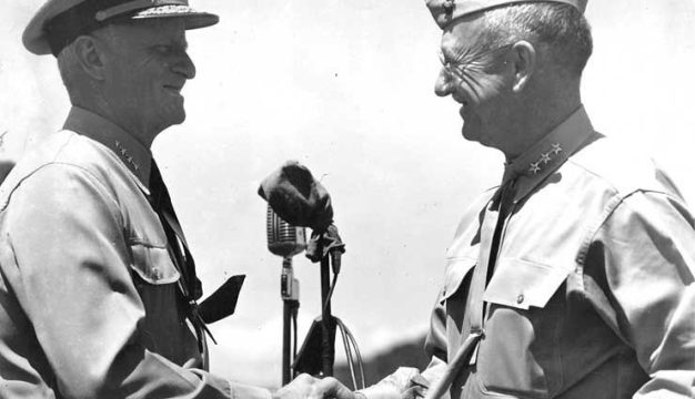 Adm. Chester Nimitz and Lt. Gen. Holland Smith