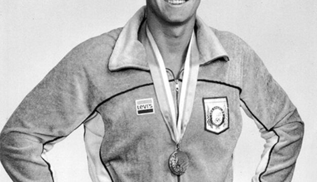 Rowdy Gaines with Medals