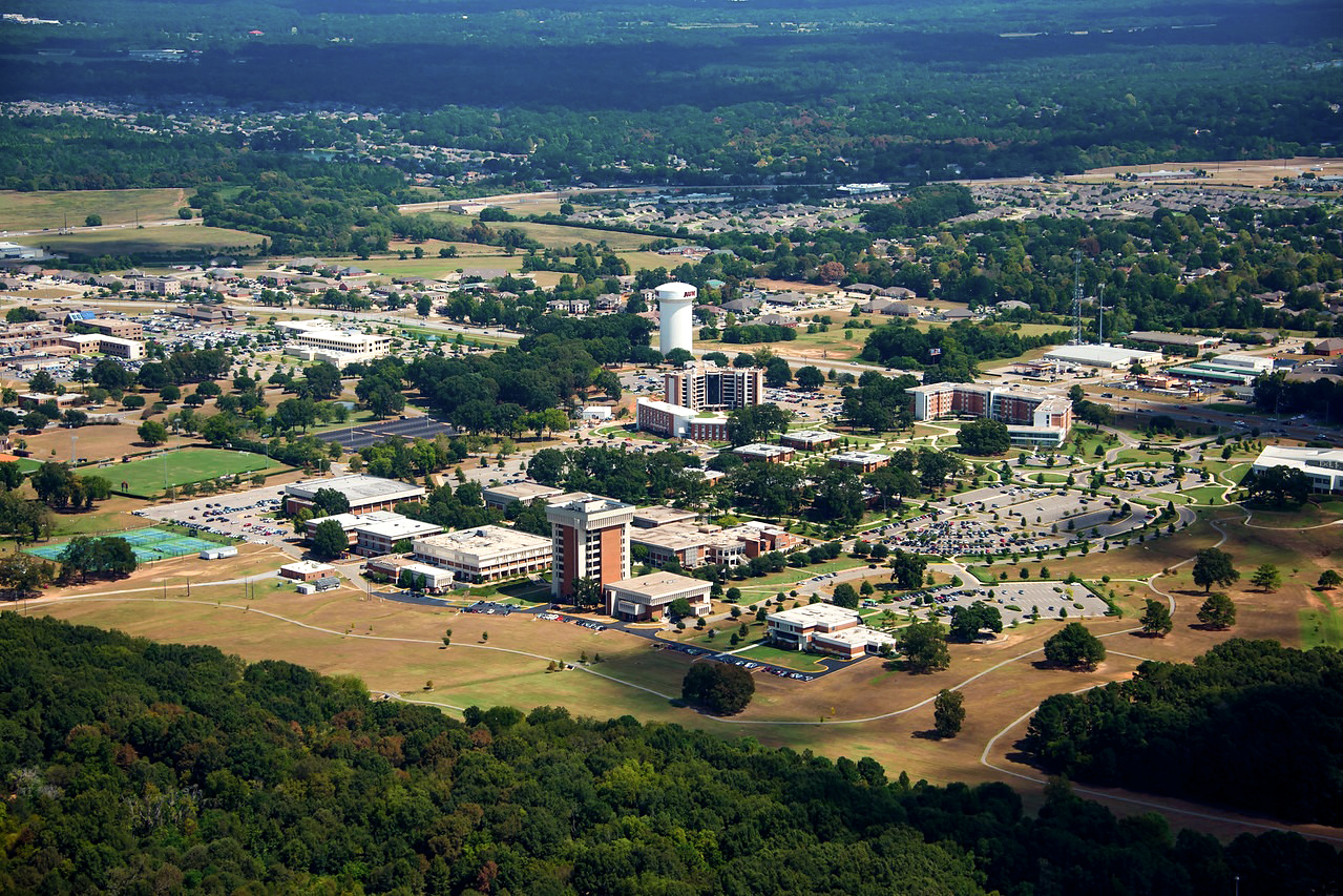 Aerial view of Auburn University at Montgomery campus