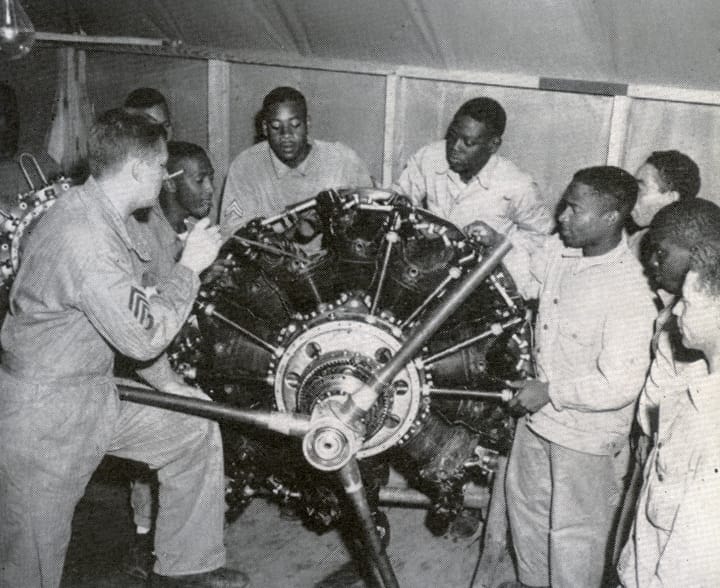 Aircraft maintenance training at an Alabama military installation