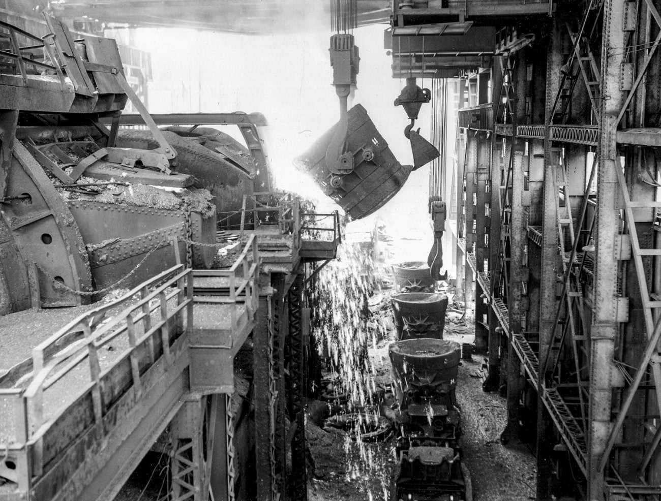 Steel production at Ensley in Birmingham, Alabama
