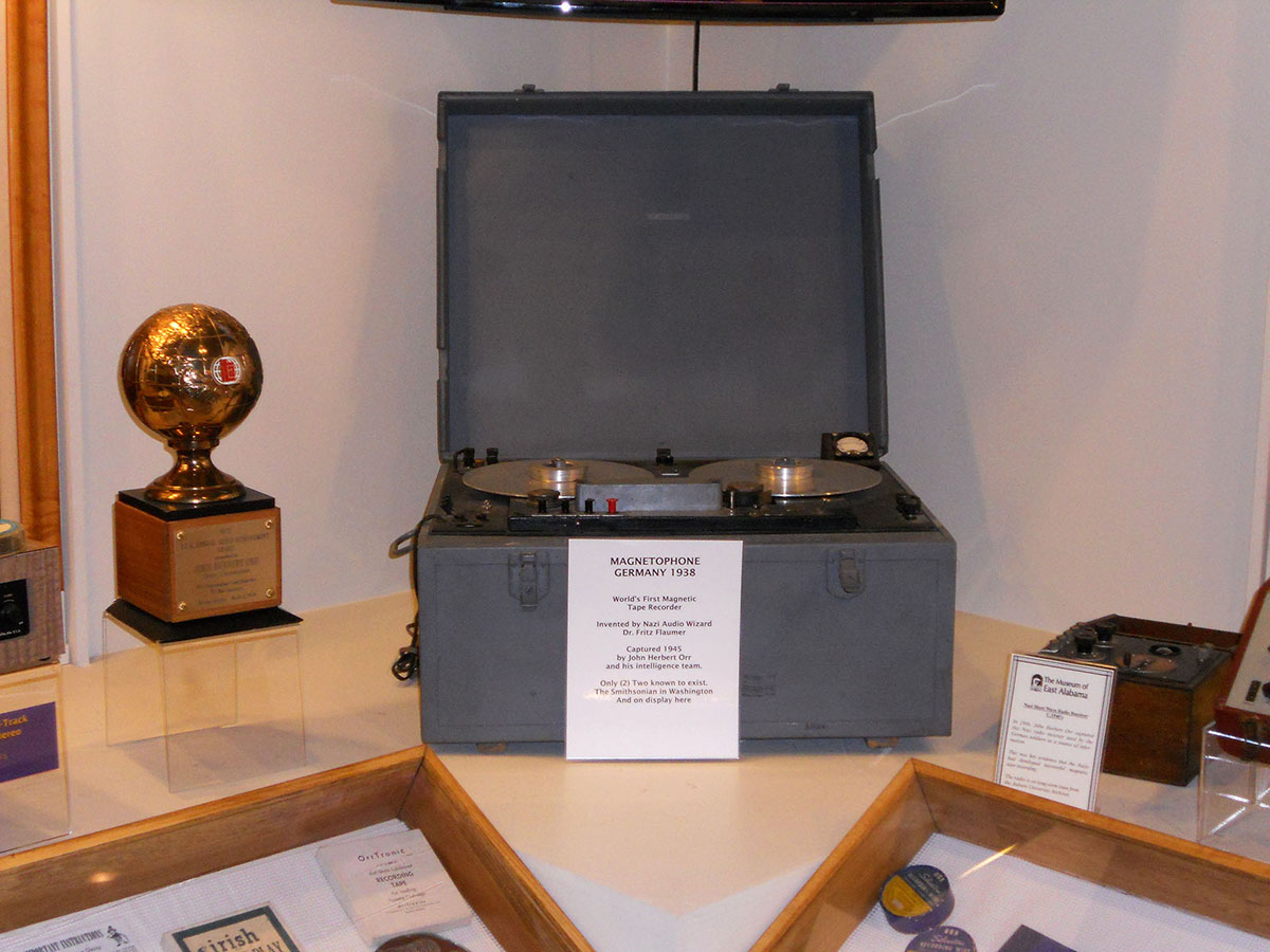 Magnetophone tape recorder on display at the Museum of East Alabama in Opelika