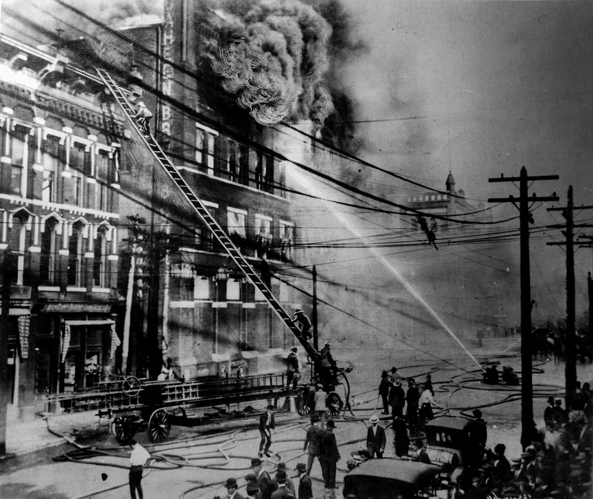 Birmingham Railway, Light and Power Company Building on Fire