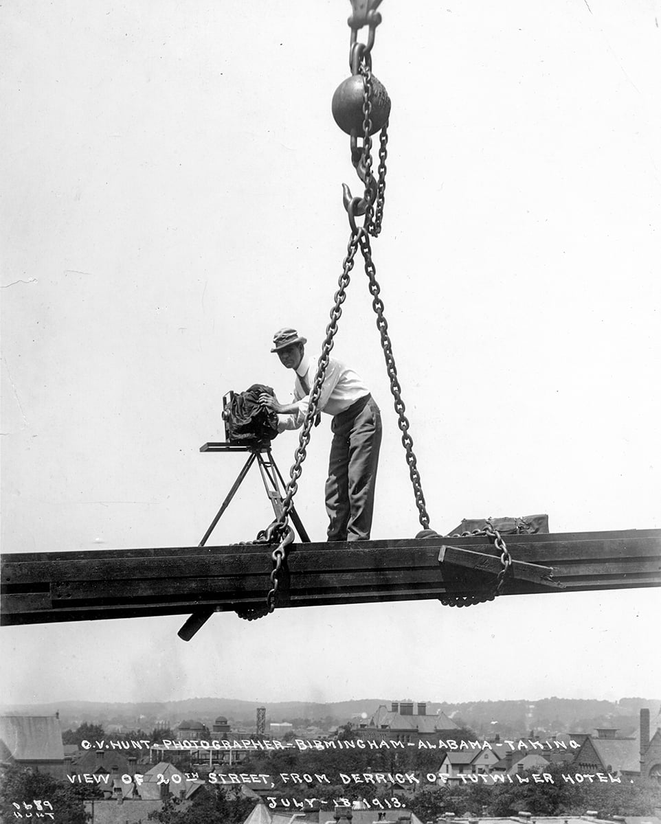 O.V. Hunt on a Derrick