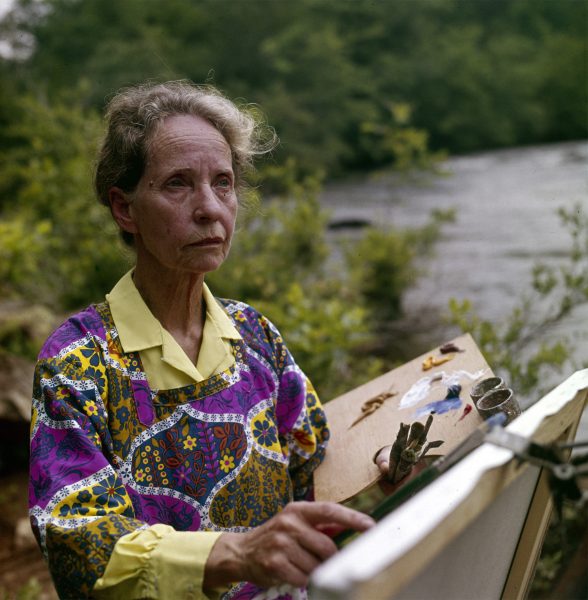 Waree LeBron pictured painting outdoors